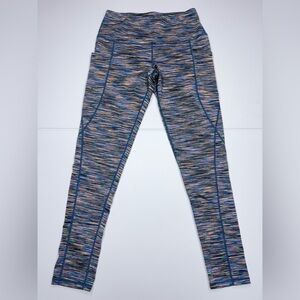 Oalka Multicolor Space Dye Leggings Size Small High Rise Yoga Gym